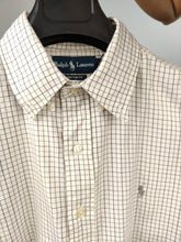 Load image into Gallery viewer, Vintage Ralph Lauren cotton shirt check checker white button up long sleeve unisex men L
