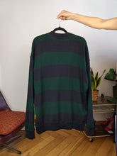 Load image into Gallery viewer, Vintage Paul &amp; Shark 100% wool cardigan stripe knit knitted jacket blue green unisex men XXL
