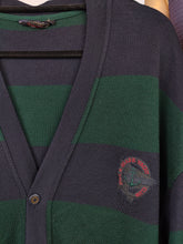 Load image into Gallery viewer, Vintage Paul &amp; Shark 100% wool cardigan stripe knit knitted jacket blue green unisex men XXL
