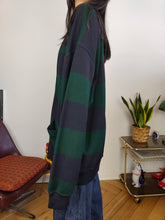 Load image into Gallery viewer, Vintage Paul &amp; Shark 100% wool cardigan stripe knit knitted jacket blue green unisex men XXL
