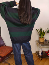 Load image into Gallery viewer, Vintage Paul &amp; Shark 100% wool cardigan stripe knit knitted jacket blue green unisex men XXL
