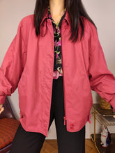 Load image into Gallery viewer, Vintage Burberry blouson bomber jacket designer red coat novacheck women men 12 REG M-L
