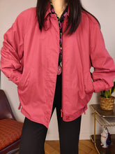 Load image into Gallery viewer, Vintage Burberry blouson bomber jacket designer red coat novacheck women men 12 REG M-L
