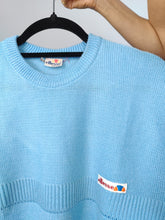 Load image into Gallery viewer, Vintage Ellesse knit knitted sweater pullover jumper sky blue M
