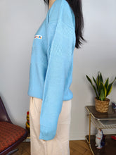 Load image into Gallery viewer, Vintage Ellesse knit knitted sweater pullover jumper sky blue M
