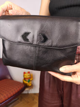 Load image into Gallery viewer, Vintage leather bag black small shoulder cross body
