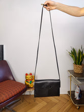 Load image into Gallery viewer, Vintage leather bag black small shoulder cross body
