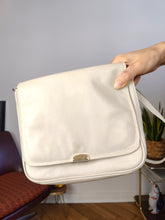 Load image into Gallery viewer, Vintage leather bag off white small bag cross body shoulder Ancora
