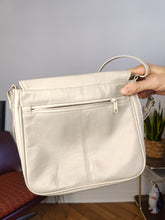 Load image into Gallery viewer, Vintage leather bag off white small bag cross body shoulder Ancora
