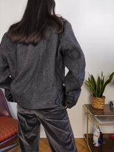 Load image into Gallery viewer, Vintage 100% wool Marc Jacobs winter jacket short coat grey women men unisex M-L
