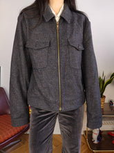 Load image into Gallery viewer, Vintage 100% wool Marc Jacobs winter jacket short coat grey women men unisex M-L
