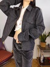 Load image into Gallery viewer, Vintage 100% wool Marc Jacobs winter jacket short coat grey women men unisex M-L
