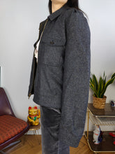 Load image into Gallery viewer, Vintage 100% wool Marc Jacobs winter jacket short coat grey women men unisex M-L
