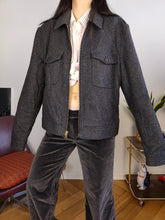Load image into Gallery viewer, Vintage 100% wool Marc Jacobs winter jacket short coat grey women men unisex M-L
