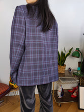 Load image into Gallery viewer, Second hand Ben Sherman blazer jacket check checker tartan purple unisex men 54 L
