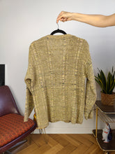 Load image into Gallery viewer, Vintage wool sweater S M | pullover knit knitted jumper V neck beige brown Italy
