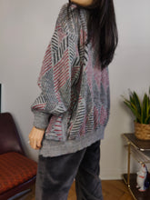 Load image into Gallery viewer, Vintage wool cardigan M L | Guy Laroche grey knit knitted sweater pattern women unisex men
