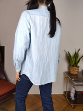 Load image into Gallery viewer, Vintage CK cotton shirt S | Calvin Klein denim blue button up blouse women
