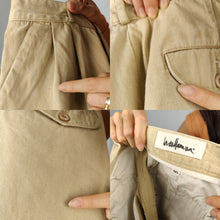 Load image into Gallery viewer, Vintage cotton shorts beige bermuda beige Wallawan 30 S
