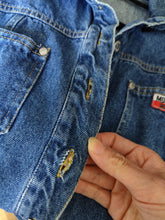 Lade das Bild in den Galerie-Viewer, Das Morgan Dark Blue Denim Minikleid | Vintage Y2K dunkle Indigo Jeans Frühling Sommer kurz ärmellos EU36 S
