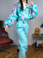 Load image into Gallery viewer, Vintage Sergio Tacchini ski suit S | snow snowboard winter blue sport jumpsuit women
