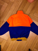 Load image into Gallery viewer, Vintage fleece jacket pullover jumper cardigan blue orange thick ski embroidery unisex men XL
