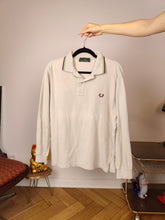 Load image into Gallery viewer, Vintage Fred Perry polo shirt S M | long sleeve beige cotton sweater women
