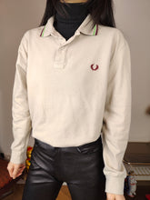 Load image into Gallery viewer, Vintage Fred Perry polo shirt S M | long sleeve beige cotton sweater women
