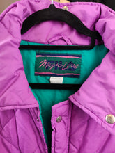Load image into Gallery viewer, Vintage FILA quilted jacket M | pink purple coat women
