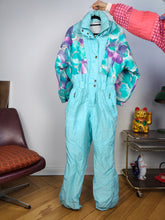 Load image into Gallery viewer, Vintage Sergio Tacchini ski suit S | snow snowboard winter blue sport jumpsuit women
