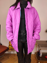 Load image into Gallery viewer, Vintage FILA quilted jacket M | pink purple coat women
