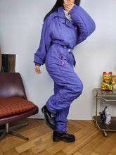 Load image into Gallery viewer, Vintage Belfe ski suit M | snow snowboard winter purple sport jumpsuit women
