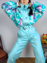 Load image into Gallery viewer, Vintage Sergio Tacchini ski suit S | snow snowboard winter blue sport jumpsuit women

