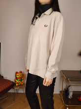 Load image into Gallery viewer, Vintage Fred Perry polo shirt S M | long sleeve beige cotton sweater women
