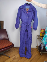 Load image into Gallery viewer, Vintage Belfe ski suit M | snow snowboard winter purple sport jumpsuit women

