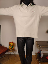 Load image into Gallery viewer, Vintage Fred Perry polo shirt S M | long sleeve beige cotton sweater women
