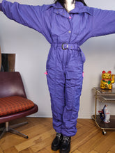 Load image into Gallery viewer, Vintage Belfe ski suit M | snow snowboard winter purple sport jumpsuit women
