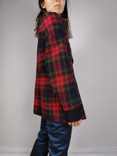 Load image into Gallery viewer, The Tartan Wool Red Green Blazer | Vintage wool blend jacket red green plaid check checkered pattern Italian S-M

