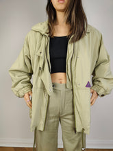 Load image into Gallery viewer, The Colmar Sage Green Bomber Jacket | Vintage Colmar embroidery floral flower light blouson summer spring women jacket L
