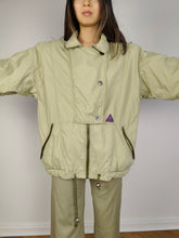 Load image into Gallery viewer, The Colmar Sage Green Bomber Jacket | Vintage Colmar embroidery floral flower light blouson summer spring women jacket L

