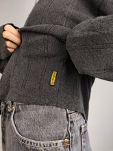 Load image into Gallery viewer, The Armani Jeans Grey Sweater | Vintage designer Armani Jeans cotton mix knit knitted pullover jumper gray V-neck Italian unisex men women M-L
