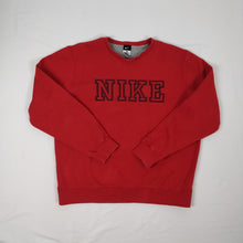 Load image into Gallery viewer, The Nike Spell Out Red Sweatshirt | Vintage red Nike embroidery logo sweater pullover crewneck women men unisex L

