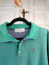 Load image into Gallery viewer, The JC De Castelbajac Iceberg Mint Polo | Vintage JC De Castelbajac Iceberg designer cotton knit sweater knitted jumper een knitted pullover green turquoise long sleeve 3 S
