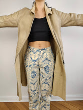 Load image into Gallery viewer, The CK Cream Shearling Midi Coat | Vintage designer Calvin Klein faux leather sheepskin sherpa winter jacket beige off white ivory mid length S
