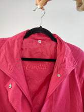 Load image into Gallery viewer, The Hot Pink Spring Parka Coat | Vintage oversized mid length summer magenta jacket S-M
