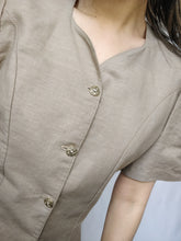 Load image into Gallery viewer, The Beige Puff | Vintage linen blouse
