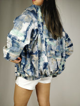 Load image into Gallery viewer, The Blue Reusch | Vintage Reusch crazy pattern track sports jacket M
