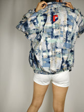 Load image into Gallery viewer, The Blue Reusch | Vintage Reusch crazy pattern track sports jacket M
