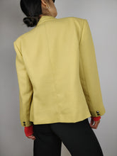 Lade das Bild in den Galerie-Viewer, Der Gelbe Tango | Vintage-Blazerjacke aus Wollmischung M
