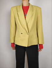 Load image into Gallery viewer, The Yellow Tango | Vintage wool blend blazer jacket M
